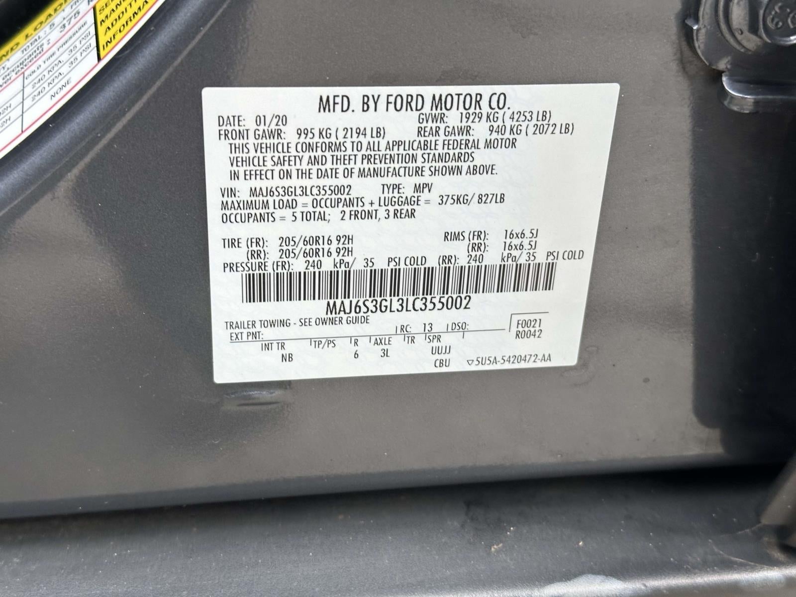 2020 Ford EcoSport SE