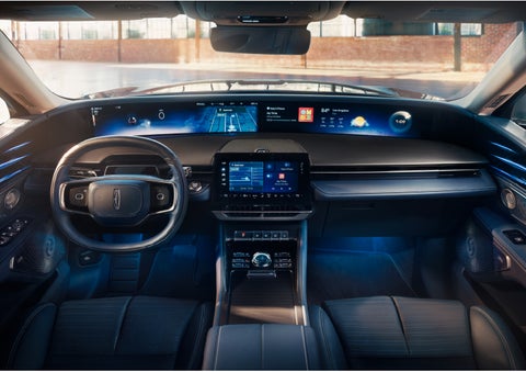 The panoramic display is shown in a 2024 Lincoln Nautilus® SUV. | Empire Lincoln of Huntington in Huntington NY
