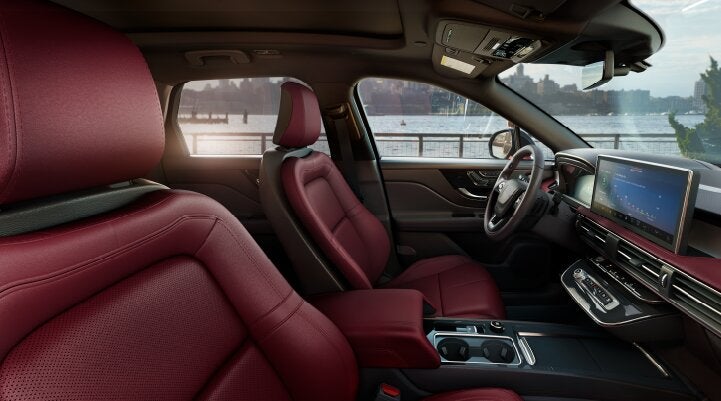 The available Perfect Position front seats in the 2025 Lincoln Corsair® SUV are shown. | Empire Lincoln of Huntington in Huntington NY