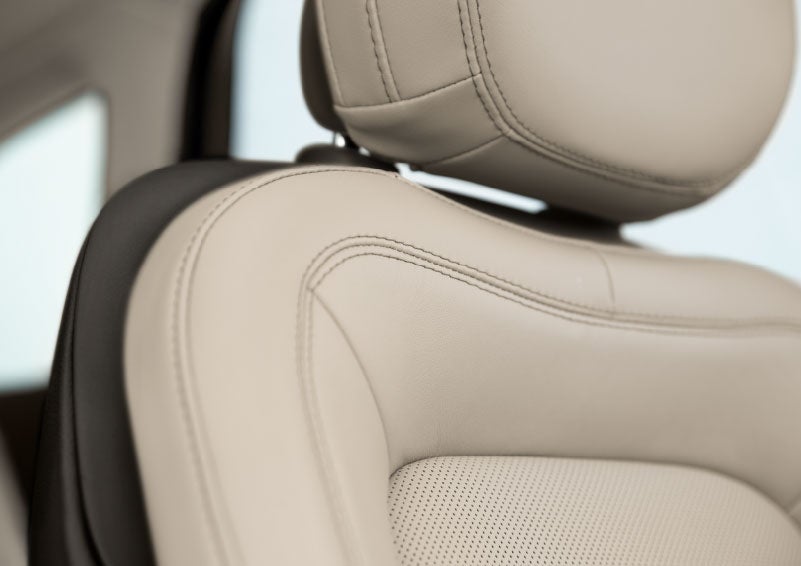 Fine craftsmanship is shown through a detailed image of front-seat stitching. | Empire Lincoln of Huntington in Huntington NY