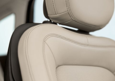 Fine craftsmanship is shown through a detailed image of front-seat stitching. | Empire Lincoln of Huntington in Huntington NY