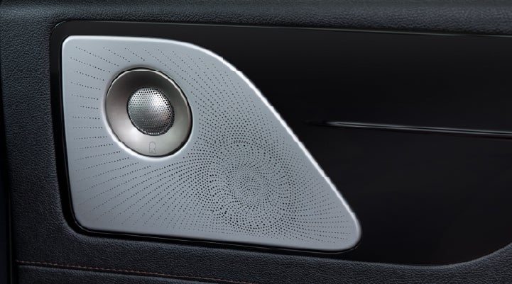 A close-up view of the available Revel® Ultima 3D Audio System. | Empire Lincoln of Huntington in Huntington NY